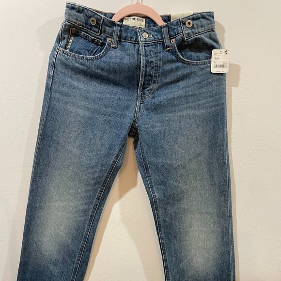 NWT $148 We The Free Slade Slim Selvedge Jean Current On Free People Sz 26 - Picture 7 of 16